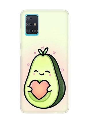 Чехол на samsung galaxy a51 :: кавай авокадо с сердечком (принт 310)