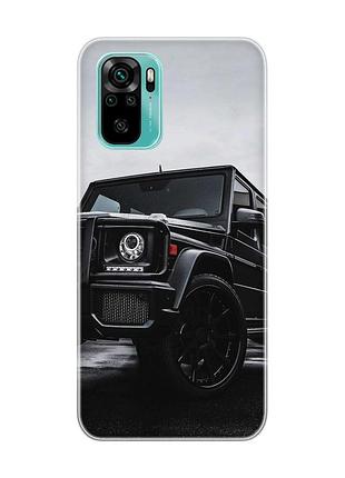 Чехол на xiaomi redmi note 10 / note 10s авто чёрное (принт: 234)