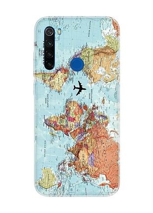 Чохол на xiaomi redmi note 8t :: карта світу (принт 318)