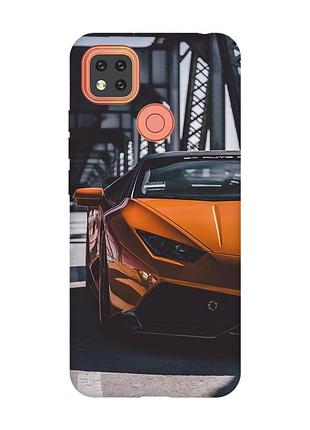 Чохол для xiaomi redmi 9c авто помаранчеве (принт 237)
