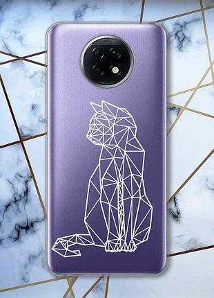 Прозрачный чехол для xiaomi redmi note 9t/redmi note 9 5g кошечка (принт: 125)