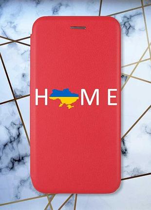 Чехол-книжка с рисунком для samsung galaxy a50 (2019) a505/a30s красный; дом украина (патриотический принт 73)