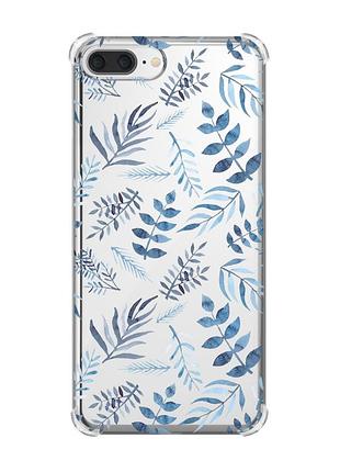 Чохол з потовщеними кутами на iphone 7 plus/8 plus :: рослинний фон (принт 276)