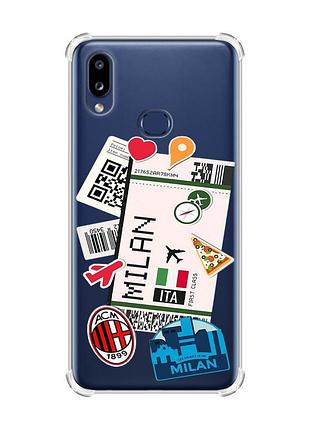 Чехол с утолщенными углами на samsung galaxy a10s (a107) :: путешествия. италия (принт 325)
