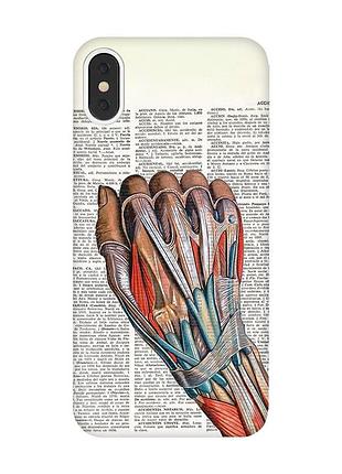 Чехол на iphone x/xs :: анатомия руки (принт 298)