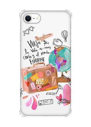 Чохол з потовщеними кутами на iphone 7/ 7s/ 8/ 8s :: настрій подорожувати (принт 329)