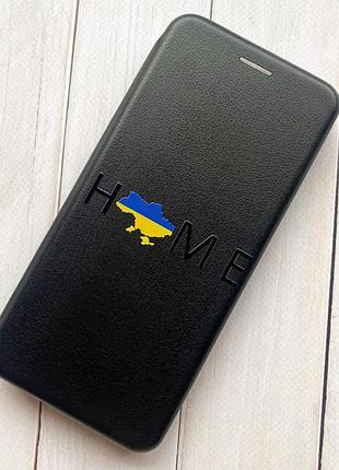 Чехол-книжка с рисунком для samsung galaxy a02s черный :: дом украина (принт 72)
