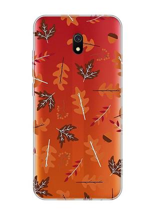 Прозрачный чехол на xiaomi redmi 8a :: осень (принт 107)