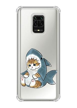 Чохол з потовщеними кутами на xiaomi redmi note 9 pro/ 9s/ 9 pro max :: кошеня (принт 120)