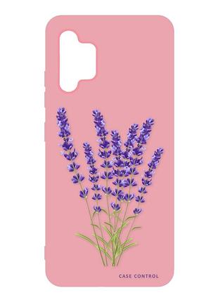 Матовый розовый чехол на samsung galaxy a32 :: лаванда (принт 28)