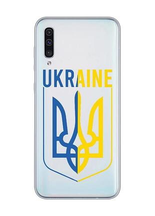 Прозрачный чехол на samsung galaxy a50 (2019) a505 тризуб (принт 254)