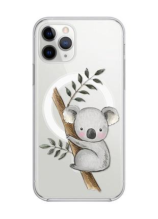 Магнітний чохол на iphone 11 pro max із підтримкою magsafe :: коала (принт 132)
