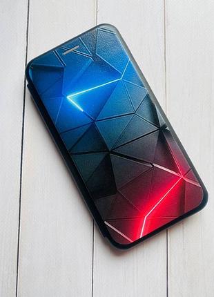 Чохол-книжка з малюнком для xiaomi redmi note 9 pro/9s/9 pro max чорний :: рельєфний фон (принт 36) 3