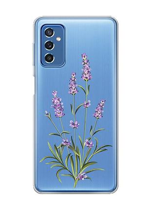 Прозрачный чехол на samsung galaxy m52 :: веточки лаванды (принт 266)