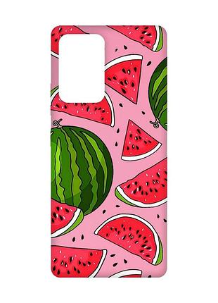 Матовий рожевий чохол на samsung galaxy a52 :: кавуни (принт 341)