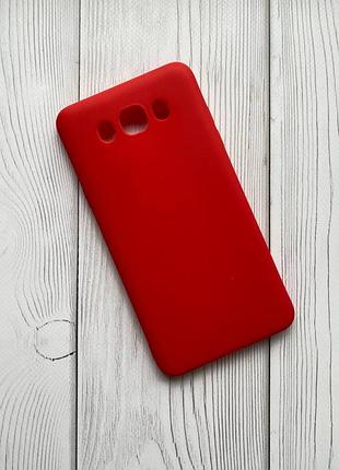 Силиконовый матовый чехол для samsung galaxy j7(2016) j710 червоний