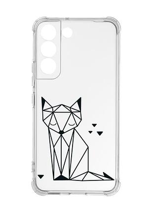 Чехол с утолщёнными углами на samsung galaxy s22 :: лиса (принт 126)