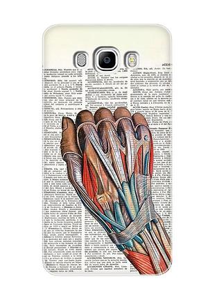 Чехол на samsung galaxy j7(2016) j710 :: анатомия руки (принт 298)