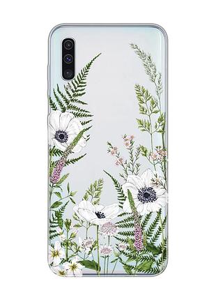 Прозорий чохол на samsung galaxy a50 (2019) a505/a30s :: квіти польові (принт 363)