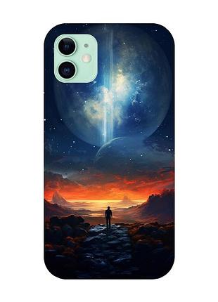 Магнитный чехол на iphone 11 с поддержкой magsafe :: космос (принт 247)