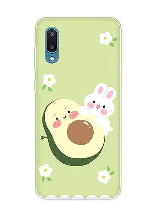 Чехол на samsung galaxy a02/a022 (2021) :: авокадо и зайчонок (принт 311)