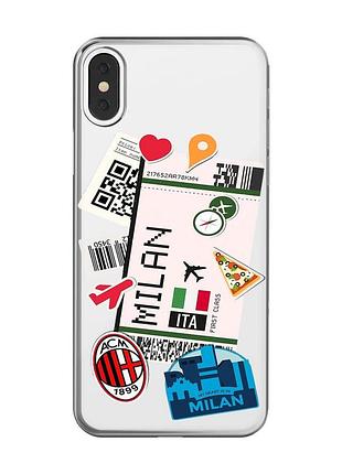 Прозорий чохол на iphone x / xs :: подорожі. італія (принт 325)
