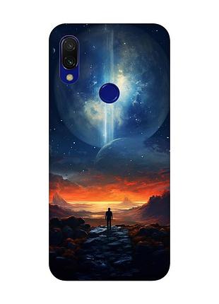 Чохол з рожевими боками на xiaomi redmi 7 :: космос /принт 247/