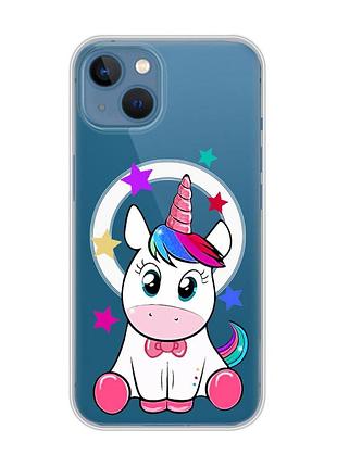 Магнітний чохол на iphone 13 (6.1) із підтримкою magsafe :: єдиноріг (принт 102)