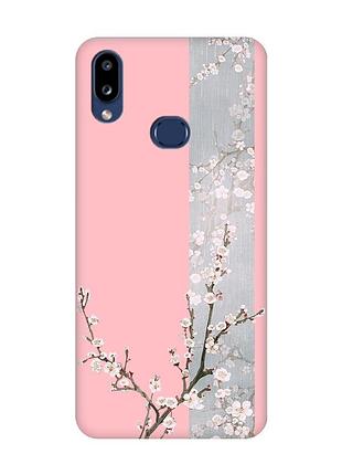 Матовий рожевий чохол на samsung galaxy a10ѕ a107 :: квітуча сакура (принт 285)