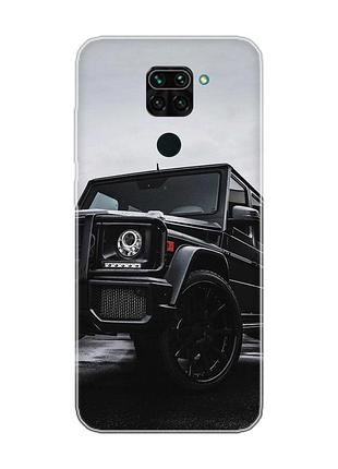 Чехол на xiaomi redmi note 9 авто чёрное (принт: 234)