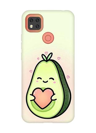 Чехол для xiaomi redmi 9c/10a :: кавай авокадо с сердечком (принт 310)