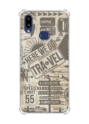 Чехол с утолщенными углами на samsung galaxy a10s (a107) :: путешествия (принт 324)
