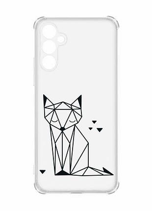 Чохол із потовщеними кутами на samsung galaxy a54 5g/a546 :: лисиця (принт 126)