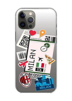 Прозрачный чехол на iphone 12 pro max :: путешествия. италия (принт 325)