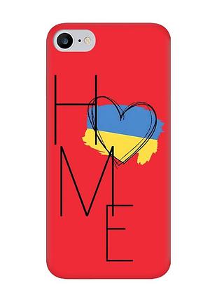 Матовый красный чехол на iphone 7/8/se 2020 :: дом украина (принт 353)