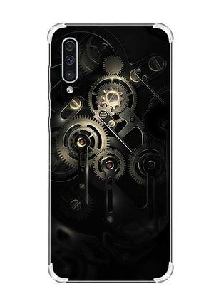 Чехол с утолщёнными углами на samsung galaxy а50 (2019) а505 :: механизм (принт 238)