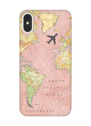 Чохол на iphone x / xs :: подорожі. карта (принт 320)