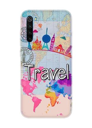 Чехол на xiaomi redmi note 8t :: путешествие. travel (принт 321)