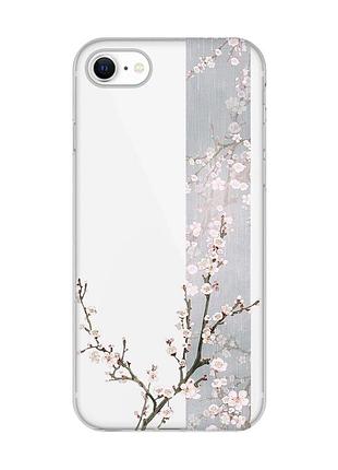Прозорий чохол для iphone 7, 8 :: квітуча сакура (принт 285)