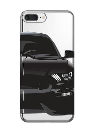 Прозорий чохол на iphone 7 plus/8 plus :: авто чорне (принт 232)