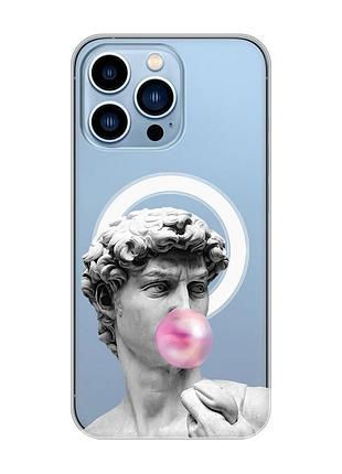 Магнітний чохол на iphone 13 pro max із підтримкою magsafe :: скульптура (принт 352)
