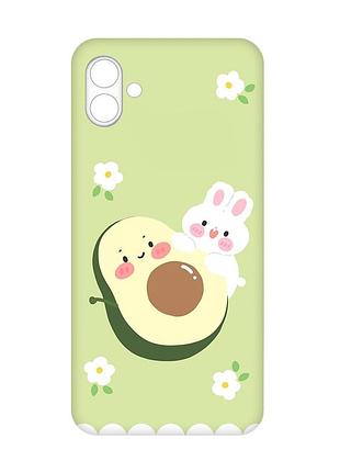 Чехол на samsung galaxy a04e/a042 :: авокадо и зайчонок (принт 311)