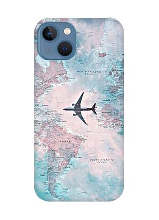 Чехол на iphone 13 :: путешествия. карта (принт 317)