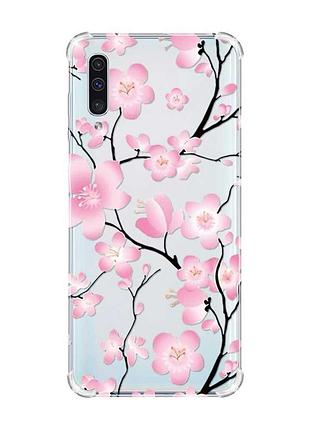 Чохол з потовщеними кутами на samsung galaxy а50 (2019) а505 :: квітуча сакура (принт 282)