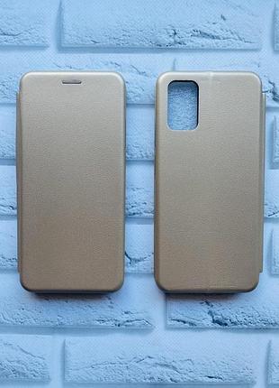 Чехол-книжка для samsung galaxy a03s золотой