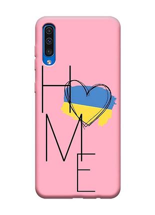 Матовый розовый чехол на samsung galaxy a50 (2019) a505/a30s :: дом украина (принт 353)