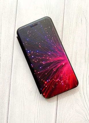 Чохол-книжка з малюнком для xiaomi redmi note 9 pro/9s/9 pro max чорний :: салют (принт 98) 2