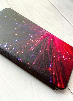 Чохол-книжка з малюнком для xiaomi redmi note 9 pro/9s/9 pro max чорний :: салют (принт 98) 4