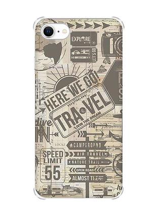 Чехол с утолщёнными углами на iphone 7/8/se 2020 :: путешествия (принт 324)