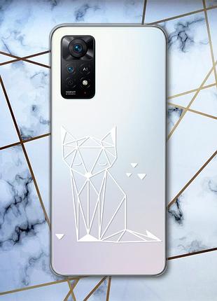 Прозрачный чехол для xiaomi redmi note 11 pro/12 pro 4g :: лиса (принт 127)
